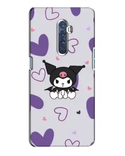 Чехол для OPPO Reno 2 с картинкой «Kuromi и лавандовые сердца»
