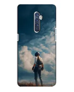 Чехол для OPPO Reno 2 с картинкой «Герой PUBG на скале»