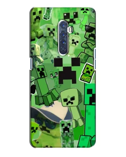 Чехол для OPPO Reno 2 с картинкой «Криперы Minecraft»
