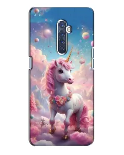 Чехол для OPPO Reno 2 с картинкой «Единорог среди облаков»