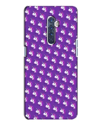 Чехол для OPPO Reno 2 с картинкой «Единороги на фиолетовом»