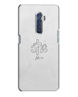 Чехол для OPPO Reno 2 с картинкой «Иоанна 3:16 Крест»