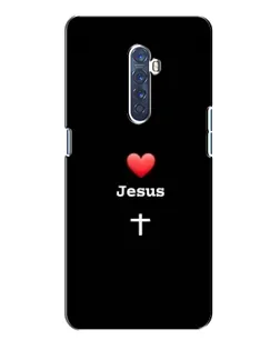 Чехол для OPPO Reno 2 с картинкой «Сердце - Jesus»