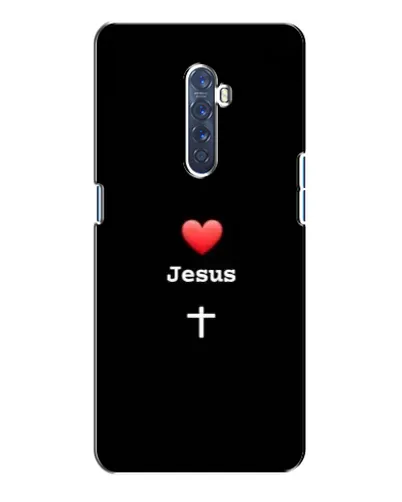 Чехол для OPPO Reno 2 с картинкой «Сердце - Jesus»