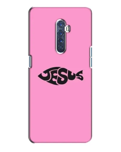 Чехол для OPPO Reno 2 с картинкой «Розовый символ  Jesus»
