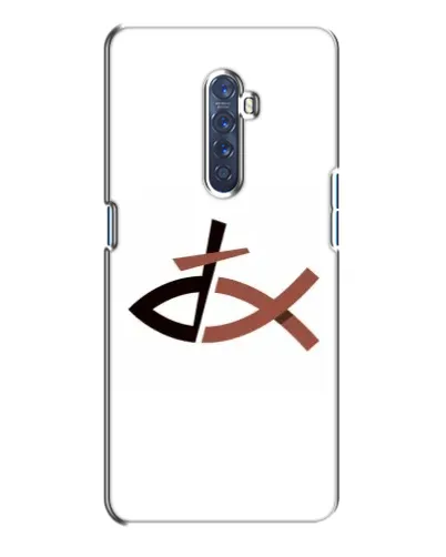 Чехол для OPPO Reno 2 с картинкой «Рыба и крест»