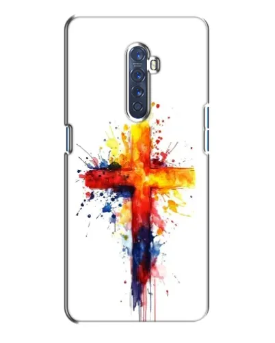 Чехол для OPPO Reno 2 с картинкой «Акварельный крест»