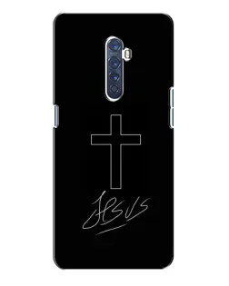 Чехол для OPPO Reno 2 с картинкой «Графический крест Jesus» Чехол для OPPO Reno 2 с картинкой «Графический крест Jesus»