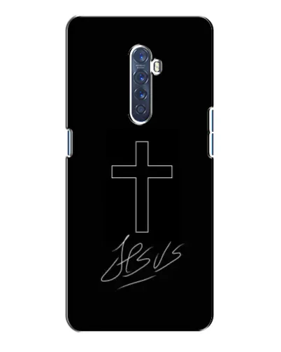 Чехол для OPPO Reno 2 с картинкой «Графический крест Jesus» Чехол для OPPO Reno 2 с картинкой «Графический крест Jesus»