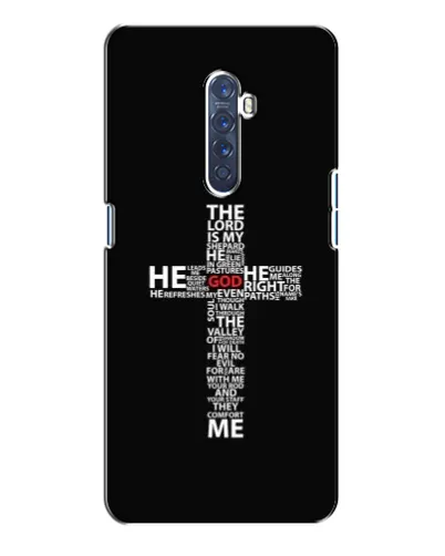 Чехол для OPPO Reno 2 с картинкой «Текстовый крест» Чехол для OPPO Reno 2 с картинкой «Текстовый крест»