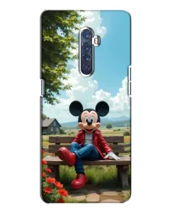 Чехол для OPPO Reno 2 с картинкой «Микки на скамейке»