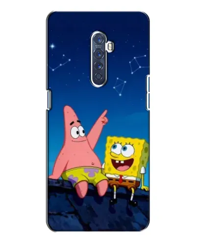 Чехол для OPPO Reno 2 с картинкой «Губка Боб и Патрик ночью» Чехол для OPPO Reno 2 с картинкой «Губка Боб и Патрик ночью»