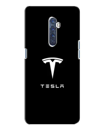 Чехол для OPPO Reno 2 с картинкой «Tesla White Logo»