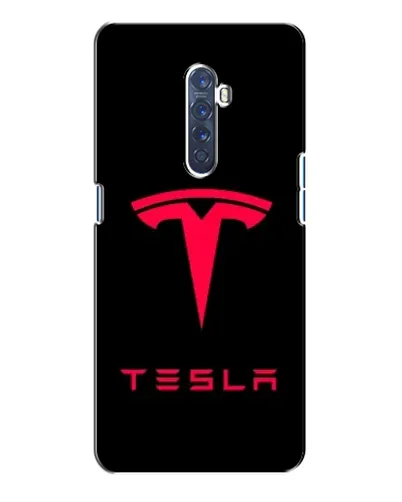 Чехол для OPPO Reno 2 с картинкой «Tesla Red Logo»
