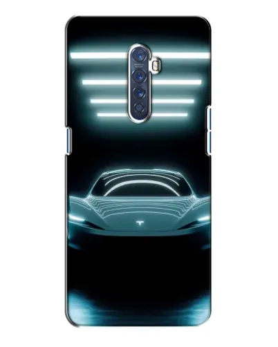 Чехол для OPPO Reno 2 с картинкой «Tesla в неоне»