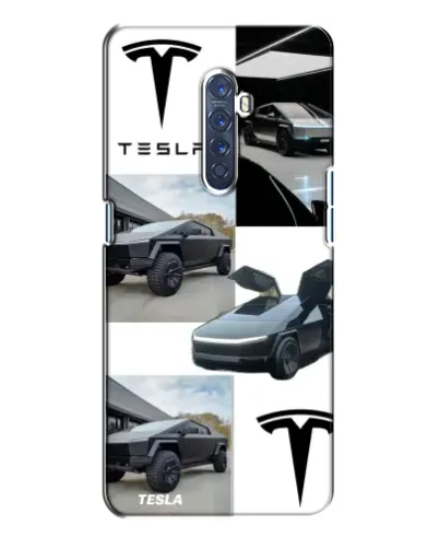 Чехол для OPPO Reno 2 с картинкой «Коллаж Cybertruck Tesla»