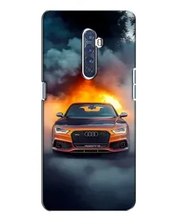Чехол для OPPO Reno 2 с картинкой «Audi в огненном дыму»