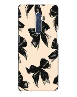 Чехол для OPPO Reno 2 с картинкой «Паттерн черные банты»