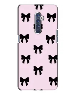 Чехол для OPPO Reno 2 с картинкой «Черные банты Coquette»