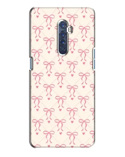 Чехол для OPPO Reno 2 с картинкой «Розовые бантики Coquette»