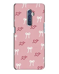 Чехол для OPPO Reno 2 с картинкой «Сердца и банты»