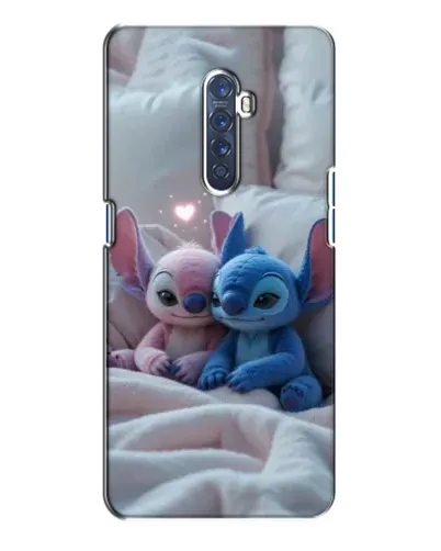 Чехол для OPPO Reno 2 с картинкой «Плюшевые Стич Ангел»