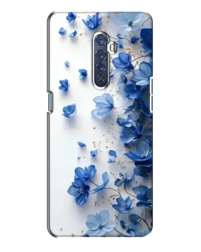 Чехол для OPPO Reno 2 с картинкой «Голубой цветочный каскад»