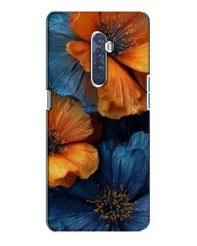 Чехол для OPPO Reno 2 с картинкой «Яркая сине-оранжевая флора» Чехол для OPPO Reno 2 с картинкой «Яркая сине-оранжевая флора»