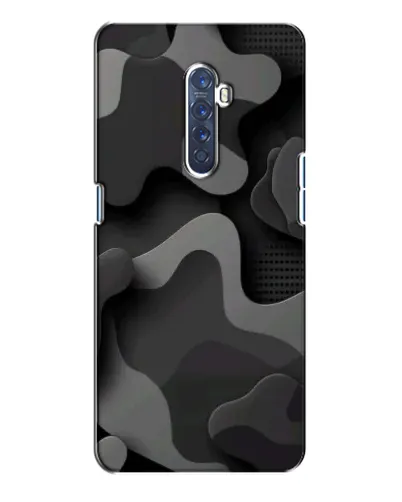 Чехол для OPPO Reno 2 с картинкой «Темный абстрактный камуфляж»