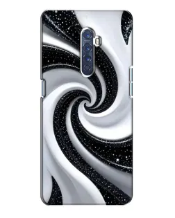 Чехол для OPPO Reno 2 с картинкой «Черно-белая спираль»