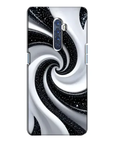 Чехол для OPPO Reno 2 с картинкой «Черно-белая спираль»