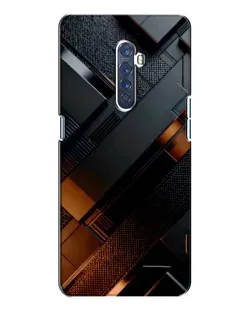 Чехол для OPPO Reno 2 с картинкой «Черные геометрические блоки»