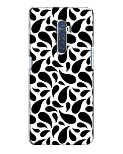 Чехол для OPPO Reno 2 с картинкой «Контрастные черные капли»