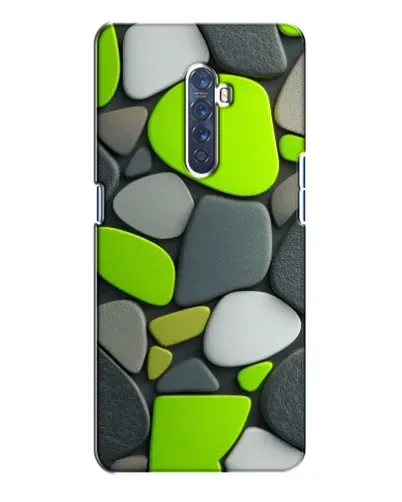 Чехол для OPPO Reno 2 с картинкой «Яркая неоновая галька»