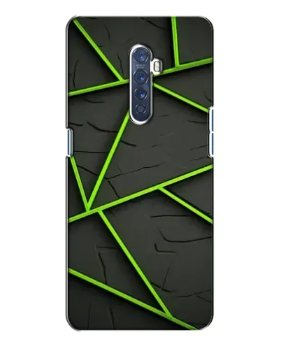 Чехол для OPPO Reno 2 с картинкой «Зеленые геометрические линии»