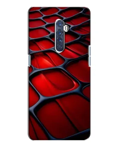 Чехол для OPPO Reno 2 с картинкой «Красная глянцевая сетка»