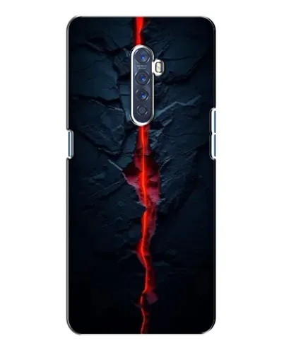 Чехол для OPPO Reno 2 с картинкой «Kрасная лавовая трещина»