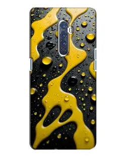 Чехол для OPPO Reno 2 с картинкой «Жидкое желтое золото»