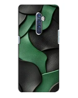 Чехол для OPPO Reno 2 с картинкой «Зеленые кожаные волны»