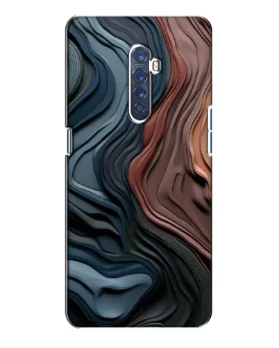 Чехол для OPPO Reno 2 с картинкой «Цветные волны каньона»
