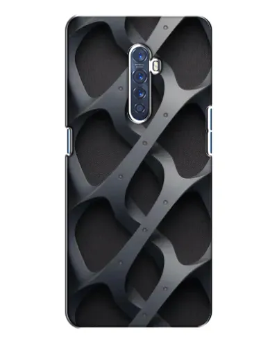 Чехол для OPPO Reno 2 с картинкой «Объемное серое плетение»