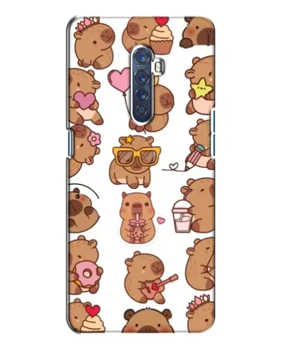 Чехол для OPPO Reno 2 с картинкой «Стикерпак с капибарами»