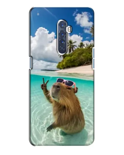 Чехол для OPPO Reno 2 с картинкой «Капибара на море»