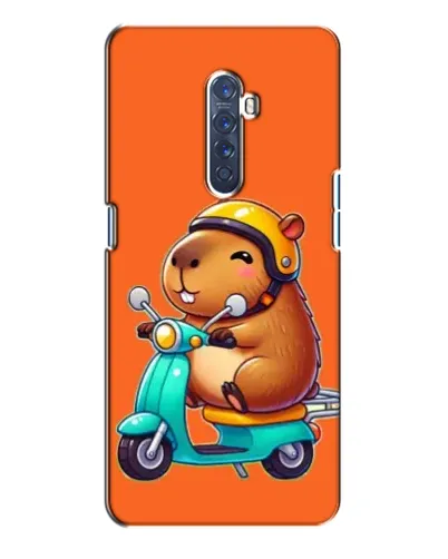 Чехол для OPPO Reno 2 с картинкой «Капибара на скутере»