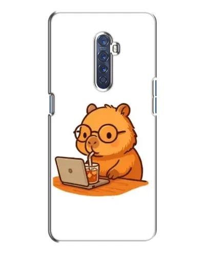 Чехол для OPPO Reno 2 с картинкой «Капибара с ноутбуком»