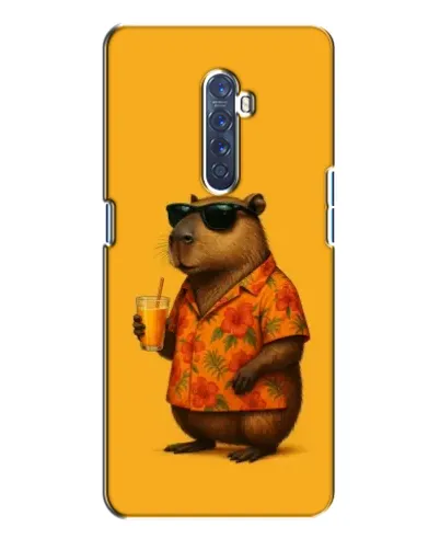 Чехол для OPPO Reno 2 с картинкой «Капибара на отдыхе»
