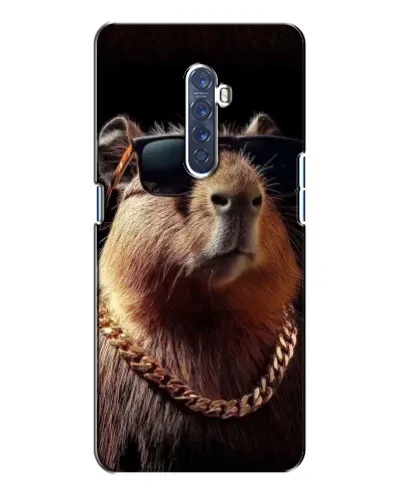 Чехол для OPPO Reno 2 с картинкой «Капибара золотая цепь»