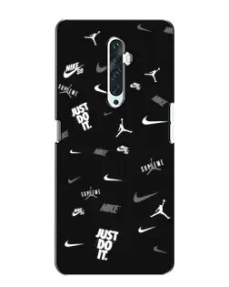 Чехол для OPPO Reno 2Z с картинкой «Nike Black Pattern» Чехол для OPPO Reno 2Z с картинкой «Nike Black Pattern»