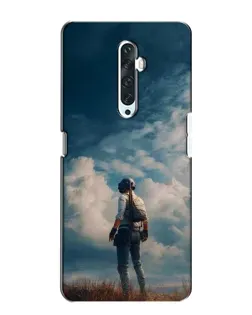 Чехол для OPPO Reno 2Z с картинкой «Герой PUBG на скале»