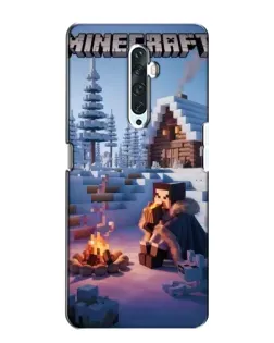 Чохол для OPPO Reno 2Z з картинкою «Зимовий Minecraft»